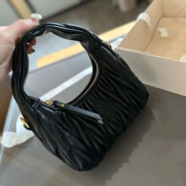 Designer Bga Handbag Mini Sac à épaule féminin marque de mode en cuir plissé sac de mode de luxe Sac de soirée