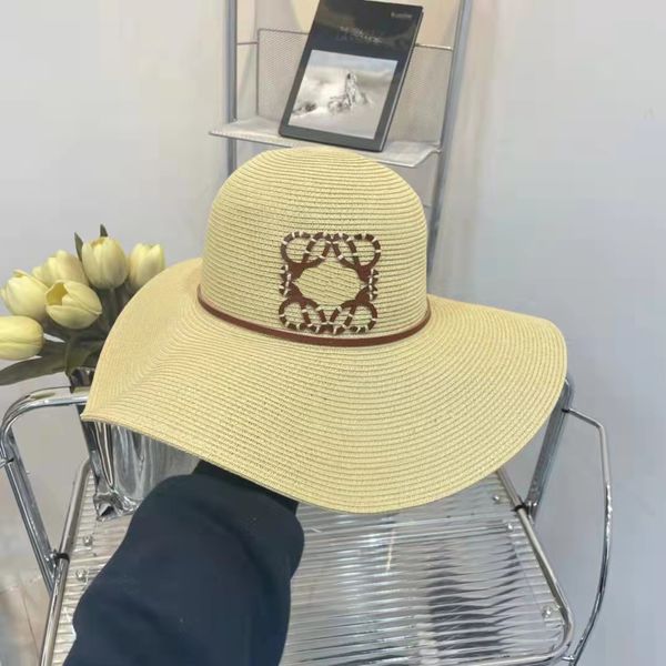 Designer Big Brim Straw Hat Bucket Bucket Bucket CAP CAP GRASS