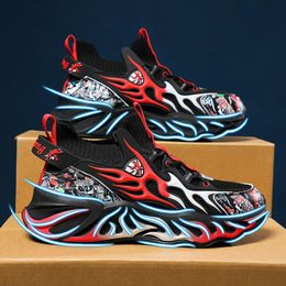 Designer Big size Chinese Red Blade Schoenen Heren en Dames Flying Weaving Sneakers Casual Schoenen Zwart Wit Hardloopschoenen China-Chique Schoenen maat 36-46