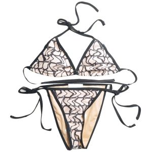 Designer Bikini For Women Bandage Two Pieces Crop Swimwear Thong Bathing Suit Beachwear