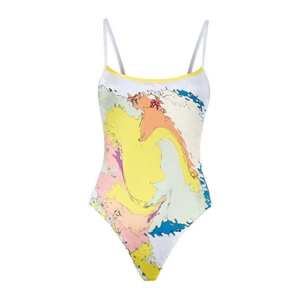 Diseñador Bikini Vacaciones de trajes de baño para mujeres para mujeres Sexy para mujeres Temptación de la moda de lujo Sling One Piece Body Múltiples Sets Sexy Beach 6988 4fos