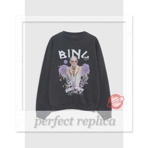 Designer Bing Sweatshirt New Women Fashion Trend Sweatshirt Classic Hot Letter Imprimer Lavander Purple Loose Coton Coton Sweat à sweat à sweat à sweat 309 Tops 309