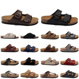 Ontwerper BIRKENS TOCK Boston klompen sandalen platform dames heren pantoffels dia's heren zwart bruin Birko-Flor Nubuck Leer Suede Klompen Strand Slip Slops Schoenen