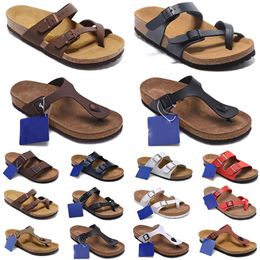 Designer Birkinstock Bostons sandales sandales sablées de bouffées de liège flat de mode d'été glissade de cuir préférée de plage de plage sandale pour hommes femmes