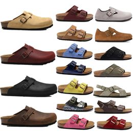 Designer Birks Sandales Boston Sabots Arizona Gizeh Hommes Femmes Pantoufles En Cuir Feutre Extérieur Intérieur Boucle Sangle Mitre