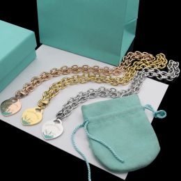 Designer Birthday Christmas Gift 925 Link Silver Heart T Bracelets Ajouter des colliers Ensemble de mariage Jewelry Heart Pendante Collier Bracelet Ensembles 2 en 1 Box 04
