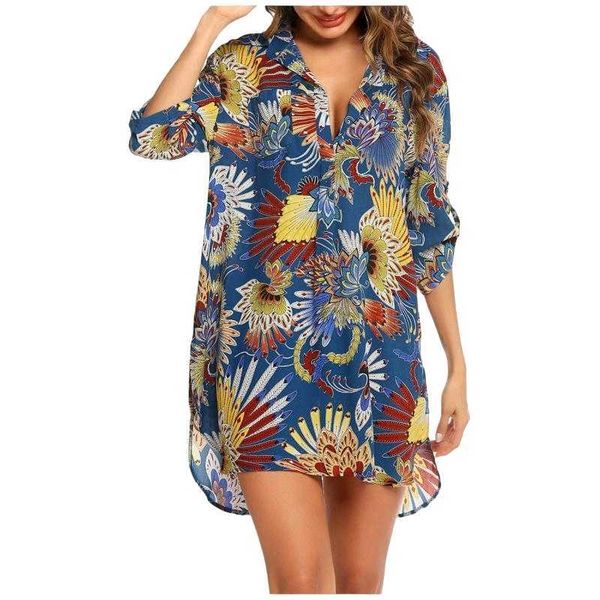 Robe d'anniversaire de créateur Robe de vacances de plage sexy S-3xl Robe de grande taille pour les femmes Maillot de bain Cover Up Chemise Bikini Beachwear Maillot de bain Robe de plage Robes