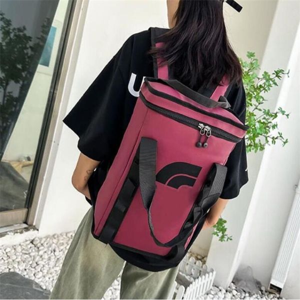 Mochila negra de diseñador, bolso escolar, bolso de estudiante de nailon, bolso de hombro de viaje al aire libre, mochila de marca para hombres y mujeres