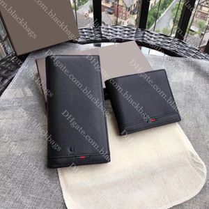 Designer portefeuille en cuir noir pour hommes support de carte de lettre de lettre classique Clip de haute qualité pour hommes de haute qualité