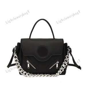 Diseñador Black Zipper Gorgon Bagbody Bolsas de cadena de plata de oro Bags de cadena de plata Mujeres Moda de hombro Luxury Tote de cuero de lujo Bolsa Metálica Metálica Femenina 2312222