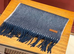 Écharpe en cachemire bleu de créateur Wrap réversible châle chaud d'hiver Pashmina pour hommes femmes 3909007