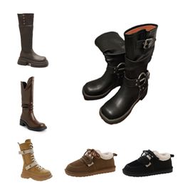 Designer Boot Automne Hiver Chaussures chaudes pour femmes Fourrure Bottines Marron Noir Bottes d'extérieur chaudes EUR 36-40