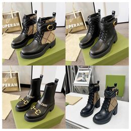 Designerlaarzen Dameslaarzen Martin Boots Echt lederen schoenen Dikke enkellaarzen Dames veterschoenen Onderhoudbare zandlaarzen Platform motorlaarzen