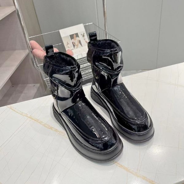 bota de diseñador bota para mujer australia bota de invierno bota de plataforma bota para la nieve charol lana brillante botas blancas negras bota de niña zapatos de invierno botas de marca dopamina
