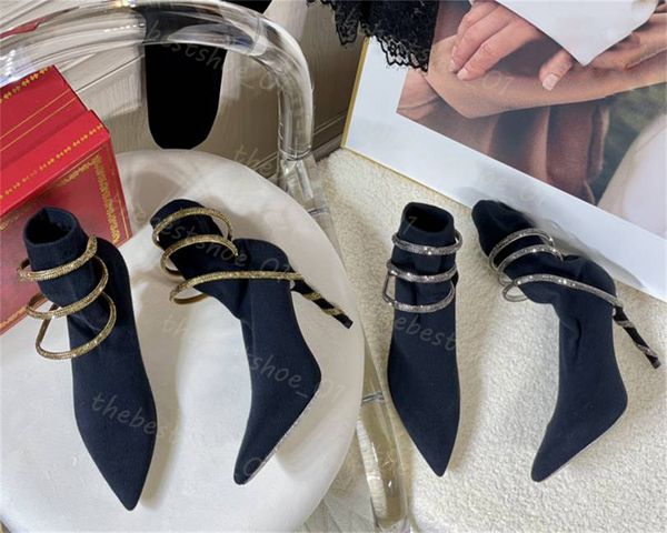 Bottes de créateurs Bottes chaussettes australiennes pour femmes, bottines Shadow noires, bottes courtes Martin, talons hauts extensibles, bottes d'automne et d'hiver de haute qualité pour mariage