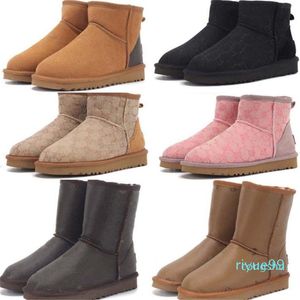 Botas de diseñador Bota Zapatos de tela Zapato de moda Rodilla Tobillo Mitad de piel Diseñadores Algodón