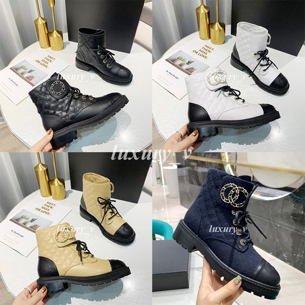 Botas de diseñador clásicas para mujer, botines de piel de becerro de cristal, correa para el desierto, botas Rois de moda, zapatos de invierno antideslizantes de lujo, talla 35-40