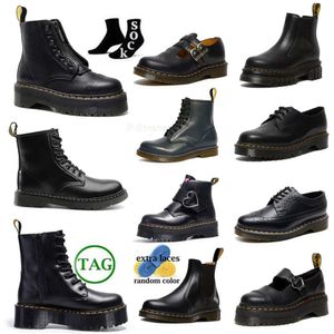 2024 Nieuwe Designer Boots Dames Mens Martess Boot Ankle Mini Platform Doc Booties Yellow Low Top Leather Winter Snow Booties OG 1460 Gladde Oxford Bottom Warme schoenen