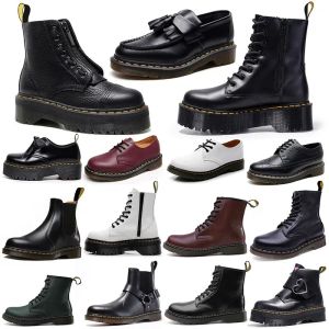 Designer Boots Drs Dames Heren Martenes Boot Enkel Mini Platform Doc Booties Geel Lage Top Lederen Winter Sneeuwlaars OG 1460 Glad Oxford