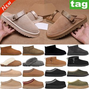 Designer laarzen voor vrouwen Australië Classic Ultra Mini Platform Boot Tazz Tasman Slippers Schapenhuid Katoen Katoen Slipper Wollen Suede Fur Glaasjes Enkels Sneeuwbootjes