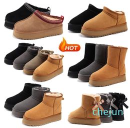 Botas de diseñador para mujer, botines con plataforma, color caqui, rosa, negro, gris, zapatos de piel de invierno para mujer, zapatillas de deporte al aire libre