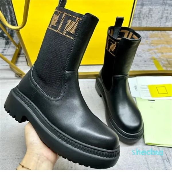 Designer - bottes haut talon Sneaker hiver chaussures pour femmes Chelsea équitation femme Martin taille 35-41