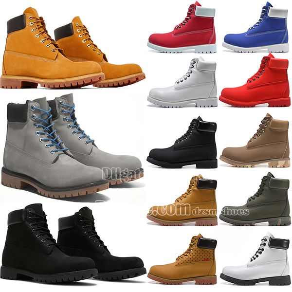 bottes de créateurs Martin Booties Hommes Femmes Cheville Martens Boot Olive Camo Brown Sneaker Baskets Hommes Femmes Noir Blanc Plate-forme Chaussures de luxe Rose Marine 2023