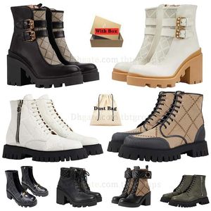 designer laarzen Martin Boots Dameslaars Hoge hak Hoge leren woestijn enkellaarzen Rits Rubberen laars Veterlaars Combat mode Oxford winter Sneeuwlaarzen vintage