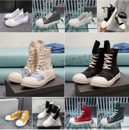 Botas de diseñador para hombre y mujer, zapatos de lona, zapatillas de deporte de cuero, botines altos, zapatillas de deporte, bota con plataforma transpirable