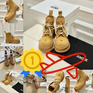 Designer laarzen populaire vrouwen korte booties enkel laars luxe zolen dames feest hiel maat 35-40 woestijn smfk gai gratis verzending