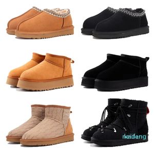 Designer Boots Slipper Australia Fluffy Platform Platform Slippers Slijtage Wollen Schoenen 2024