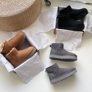 Designer Laarzen Tasman Slippers Kastanjebont Slippers Winterlaarzen Dames Heren Ultra Mini Platform Boot Australië Sneeuwlaarzen Tazz Slippers Maat 35-45