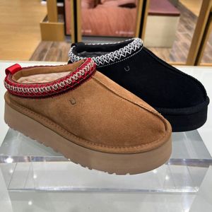 Designer Laarzen Tasman Slippers Chesut Bont Slippers Schapenvacht Shearling Tazz Muilezels Dames Heren Ultra Mini Platform Sneeuwlaarzen Instappers