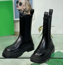 Botas de diseñador Tire Chelsea Botas de tobillo de moda Plataforma Botas de lluvia de pasarela para hombres y mujeres size34-43