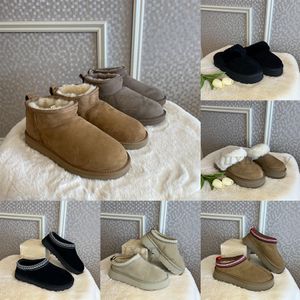 Botas de mujer Botas de nieve de diseñador Australia Botines Gamuza Piel de oveja Corta Ultra Mini Plataforma Diapositivas Tasman Zapatillas Zapatos al aire libre con caja