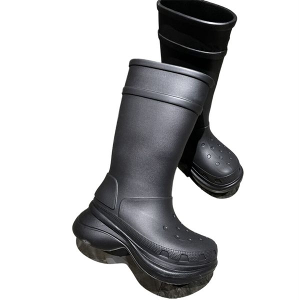 Botas de diseñador botas de diseñador para mujer plataforma de invierno Botas largas cuero genuino piel de oveja negro verde rosa punta redonda zapatos de diseñador adhesivos plataforma de nieve para mujer