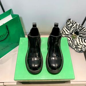 Botas de diseñador para mujer, zapatos de moda de cuero negro, botines clásicos martin para mujer, zapatos limitados para primavera y otoño, paris BV9-2
