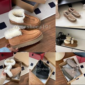 Designer Laarzen Dames Booties Australië Warme Harige Slippers Damesmode Mini Half Boot Winter Platform Australië Tazz Slippers Wol Katoen Sneakers Maat 35-40