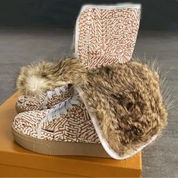 designer laarzen vrouwen bontlaarzen platformschoenen Luxe enkellaarsjes winter pluche warm houden laarzen met kaart stofzak mooie geschenken NO484