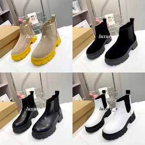 Designer Bottes Femmes Plate-Forme En Cuir Bottines Mode Noir Blanc Ashton Boot Chaussures D'hiver Chelsea Moto Chaussons D'équitation avec boîte