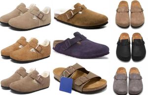 designer Boston AMOROUS GRACE sandales hommes femmes toboggans Tokio Shearling Soft Footbed Clogs Suede Leather Buckle Strap Shoes Mayari Motion design 99ess