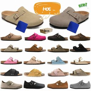 Diseñador Bostons Zuecos Sandalias Zapatillas Arizonas Mayaris Shearling Mules Corcho Plano Ante Cuero Diapositiva Favorito Playa Birkinstocks Zapatos Mujeres Hombres M14Z #