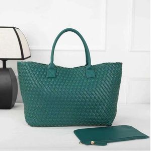 Diseñador Bottegs Arco Tote Venetas Bag Versión coreana de moda de la celebridad de Internet Cesta de verduras tejida hecha a mano Bolsa portátil de gran capacidad para mujeres