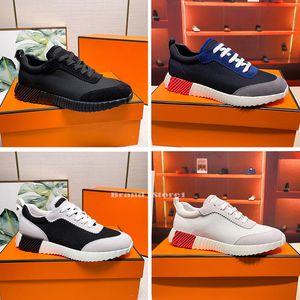 Designer Bouncing Series Sneakers Suede leer Casual schoenen Men Vrouwen Trainers Ademen Patchwork Mesh Running Shoes Goathin Breathable Outdoor Sneakers