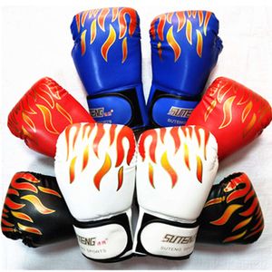 Guante de boxeo de diseñador guantes deportivos Guantes de llamas para adultos Fighting Sanda Training Forming Foam Tank Inner PU Cuero Juego de boxeo