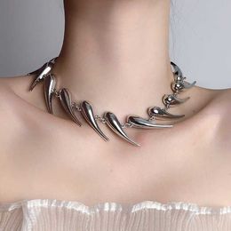 Collar de pimienta de Metal grueso para niños de diseñador, nueva moda, cadena avanzada para el cuello para niñas, 231015
