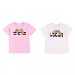 Designer Boys Girls Bear Lettre T-shirt imprimé INS Enfants Dessin animé T-shirts à manches courtes 2024 Été Enfants Coton Casual Tops Vêtements S1281