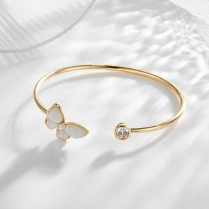 Ontwerper Bracele Vcat Fashion Pendant Luxe sieraden Diamant Gold ketting Ring vrouwen hoogwaardige accessoires klaverbangle veelzijdige natuurlijke schaalvlinder