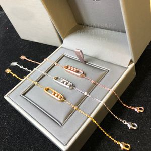 Diseñador Pulsera Tobillera para mujer pareja Chapado en oro 18K 925 Plata de la más alta calidad No se desvanecerá Regalo de aniversario con caja 002