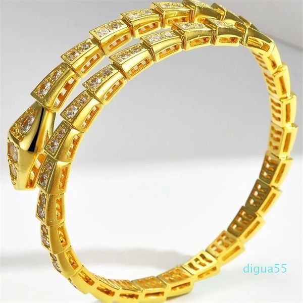 Pulsera de diseño, brazalete, anillos de joyería, letras de diamantes de imitación de acero inoxidable, pulseras de serpiente, oro, plata, colores rosas, brazaletes para hombre, regalos de amor para mujer